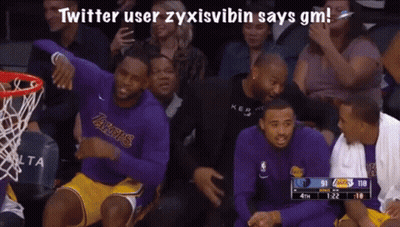 Twitter User Zyxisvibin Says GM Watching Lakers Game GIF