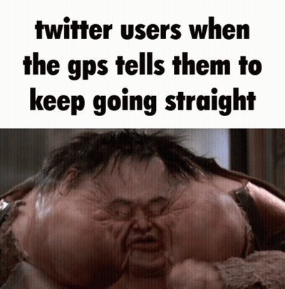 Twitter Users Keep Going Straight GIF