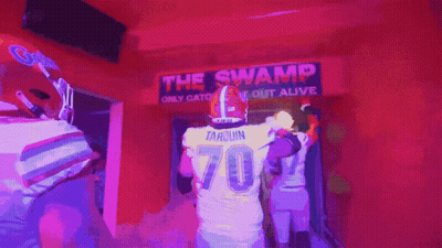 Two Alabama Football Players Celebrate Touchdown GIF