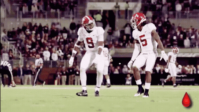 Two Alabama Football Players Number 9 And 5 Dancing GIF