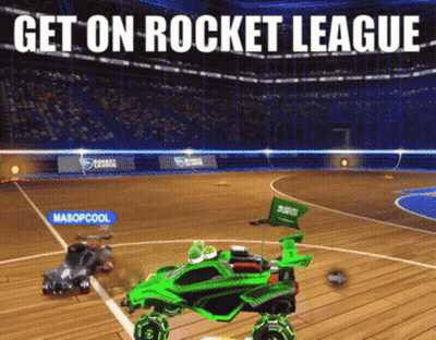 Two Angry Birds Saying Anyone Wanna Play Rocket League GIF