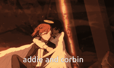 Two Anime Characters Addie And Corbin GIF