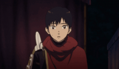 Two Anime Characters Are Standing Next To Each Other With One Making A Funny Face GIF