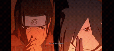 Two Anime Characters Are Standing Next To Each Other With One Saying Let 'S Do This Madara . GIF