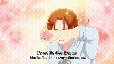 Two Anime Characters Are Talking And One Of Them Says " It 'S Been A While Since Someone Wanted My Support Like This " GIF