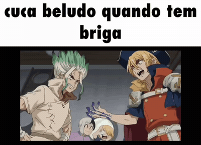 Two Anime Characters Cuca Beludo Quando Tem Briga GIF