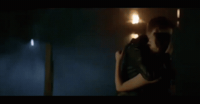 Two Anime Characters In Front Of Good Morning Rising Hope Sign GIF