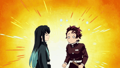 Two Anime Characters One Surprised GIF