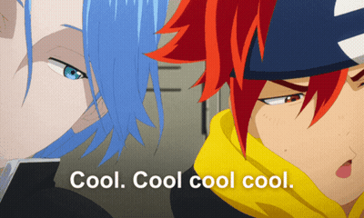Two Anime Characters Saying Cool Cool Cool GIF