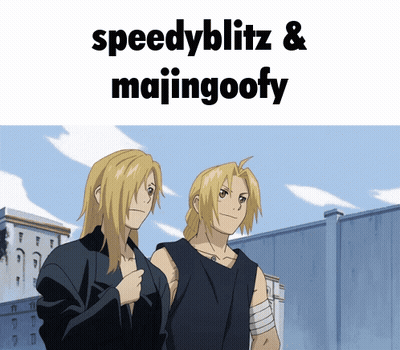 Two Anime Characters Speedyblitz & Majingoofy GIF