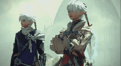 Two Anime Characters Standing GIF