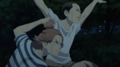 Two Anime Characters With Arms Outstretched GIF