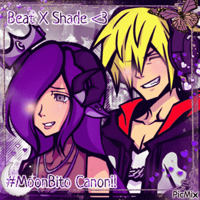 Two Anime Characters With Beat X Shade GIF
