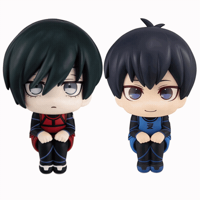Two Anime Figurines One With Team Shirt GIF