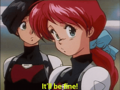Two Anime Girls Are Standing Next To Each Other With The Words It 'Ll Be Fine On The Bottom Right GIF