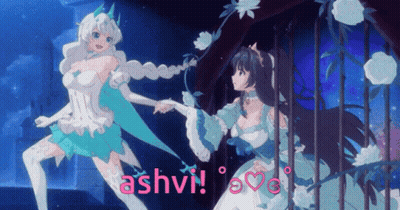 Two Anime Girls Holding Hands Ashvi GIF