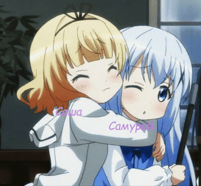 Two Anime Girls Hugging Camy