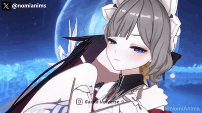 Two Anime Girls Hugging Gacha Universe GIF