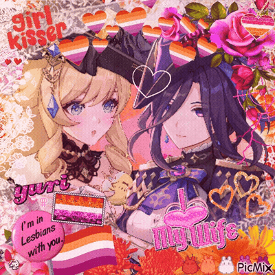 Two Anime Girls I'm In Lesbians With You GIF