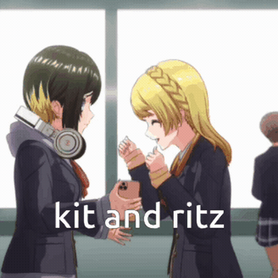 Two Anime Girls Kit And Ritz GIF