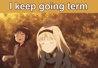 Two Anime Girls Saying I Keep Going Term GIF