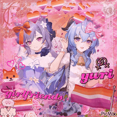 Two Anime Girls With Girlfriends