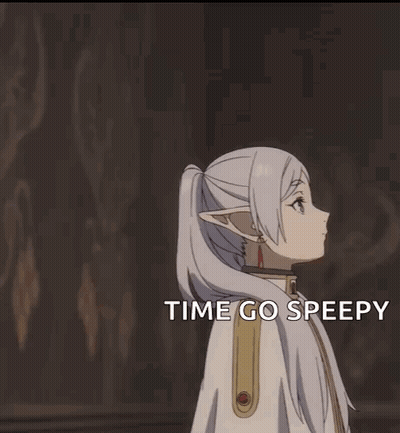 Two Anime Girls With Time Go Speepy GIF