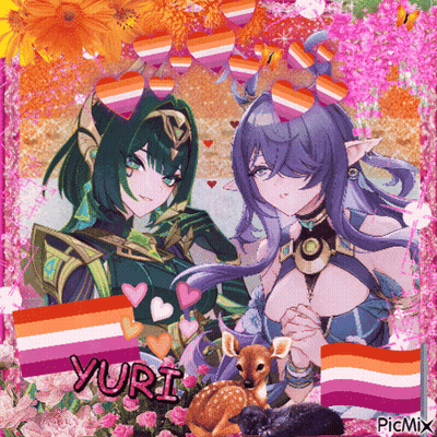 Two Anime Girls With Yuri