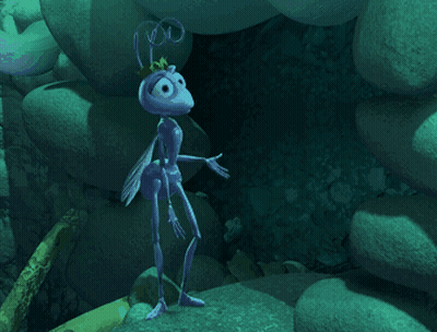 Two Ants Holding Hands With The Words Thank You Written Below Them GIF