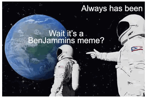 Two Astronauts Pointing At Earth Always Has Been Sticker