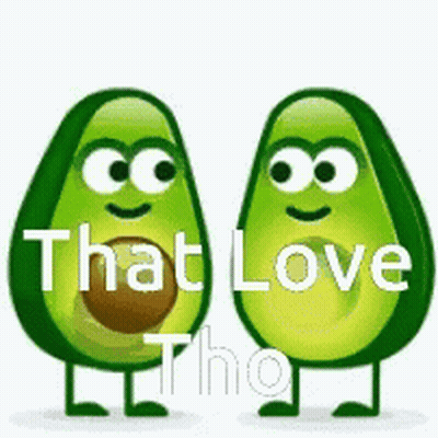 Two Avocados Saying That Love GIF