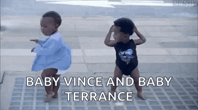Two Babies Dancing In Diapers GIF