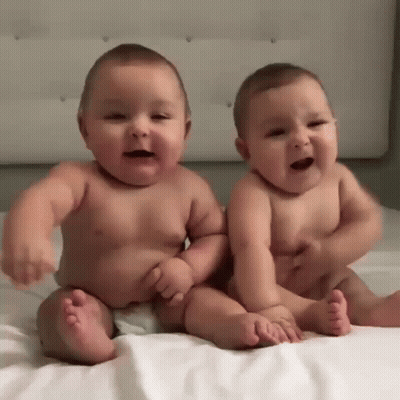 Two Baby Boys Smiling GIF