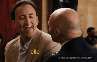 Two Bald Men Laughing One Saying Hello GIF