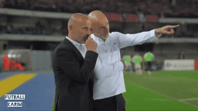 Two Bald Men On Soccer Field Futball Karim GIF