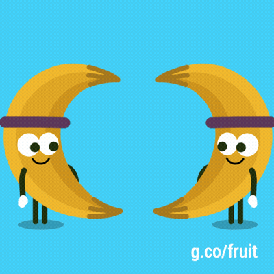 Two Bananas Making Heart Shape With Hands GIF