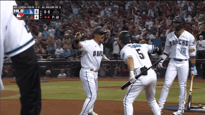 Two Baseball Players One In Dback Jersey GIF