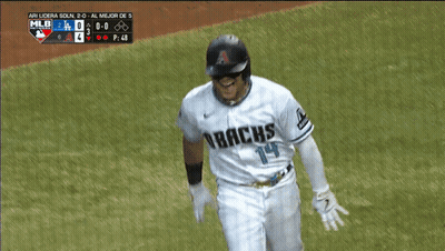 Two Baseball Players One In DBack Jersey GIF