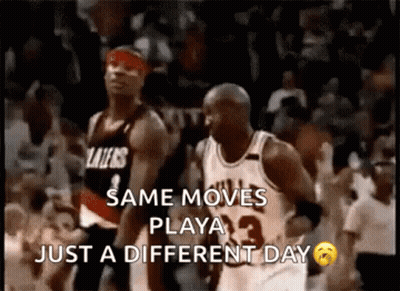 Two Basketball Players Are Playing A Game And One Of Them Is Wearing A Number 33 Jersey . GIF