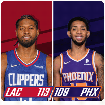 Two Basketball Players Clippers And Phoenix GIF