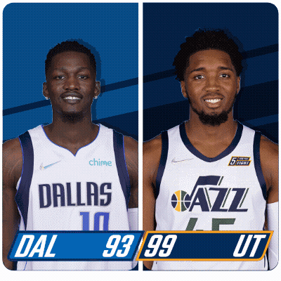 Two Basketball Players Dallas And Utah GIF