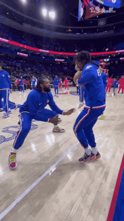 Two Basketball Players Dancing GIF