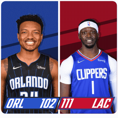 Two Basketball Players For The Orlando Magic And Clippers GIF