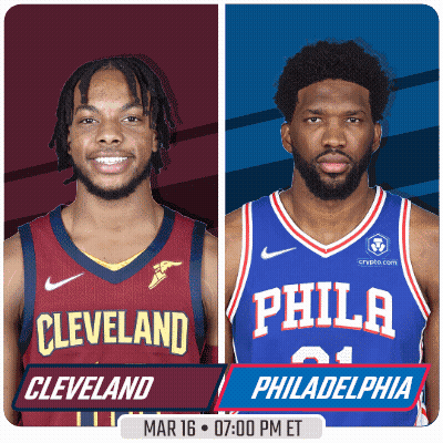 two basketball players from cleveland and philadelphia are on a poster