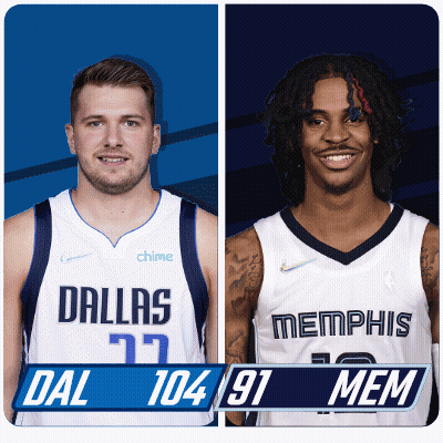 Two Basketball Players From Dallas And Memphis GIF