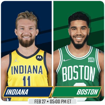 Two Basketball Players From Indiana And Boston GIF