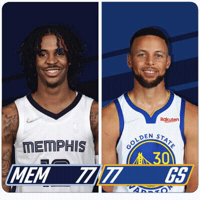 Two Basketball Players From Memphis And Golden State GIF