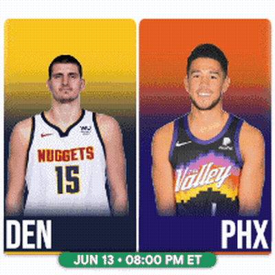 Two Basketball Players From The Nuggets And The Phx GIF
