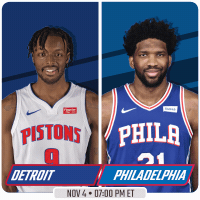 two basketball players from the pistons and philadelphia