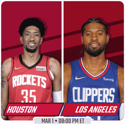 Two Basketball Players From The Rockets And Clippers GIF
